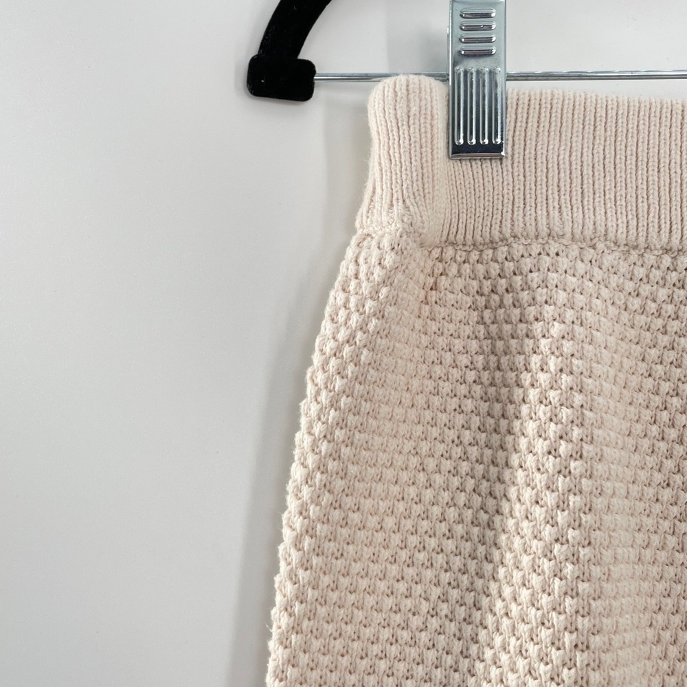 FP BEACH Women's Hailee Cream Cozy Textured Knit Mid-Rise Jogger Pants Size S/P - Picture 6 of 10